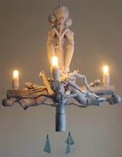 recyclart Manos Mpatzolis Doll Chandelier